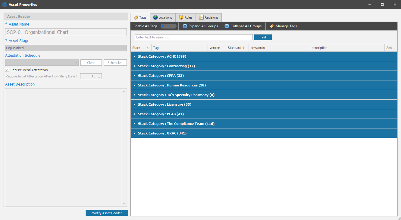 STACK dashboard