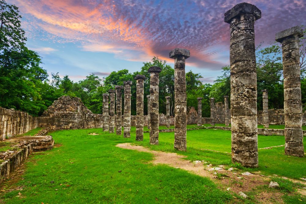 Columns of the Thousand Warriors in Chichen Itza