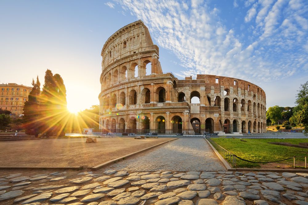 the colosseum on a sunny day