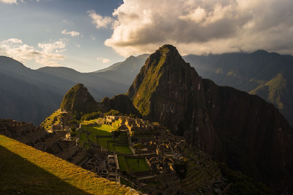 sunset machu picchu