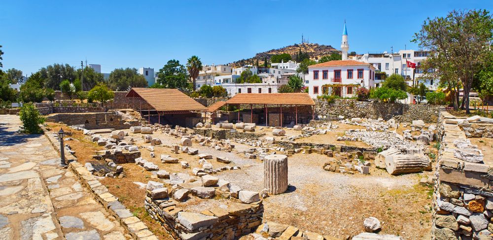 ruins at the mausoleum at halicarnassus