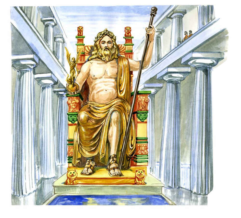 Statue Of Zeus At Olympia