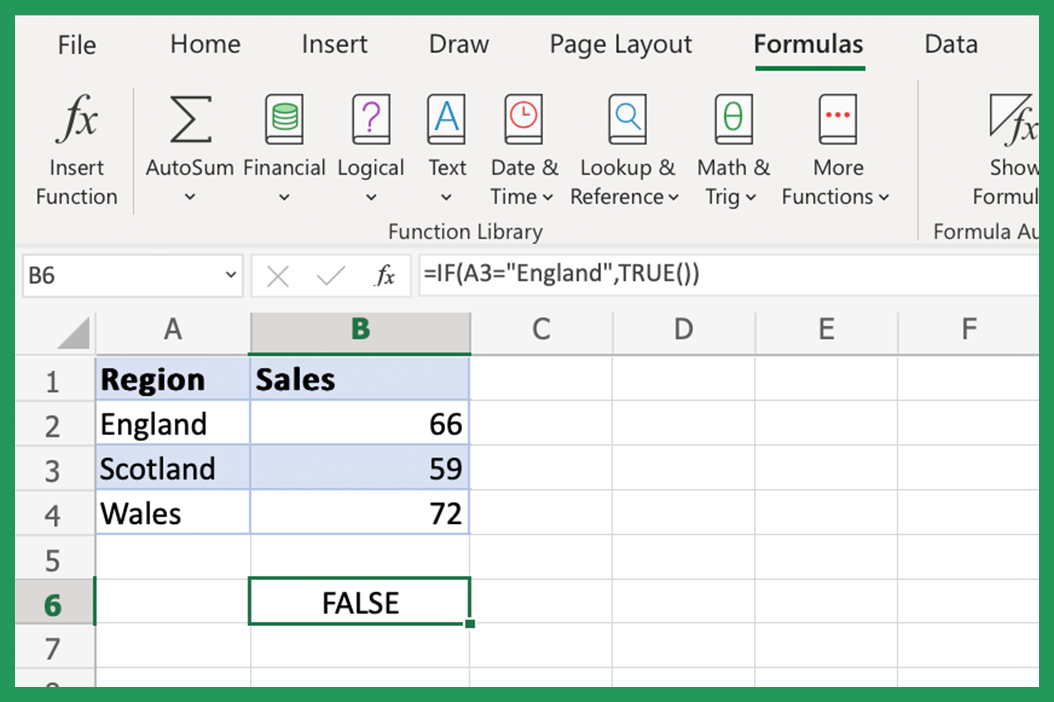 False formula being returned because of IF statement