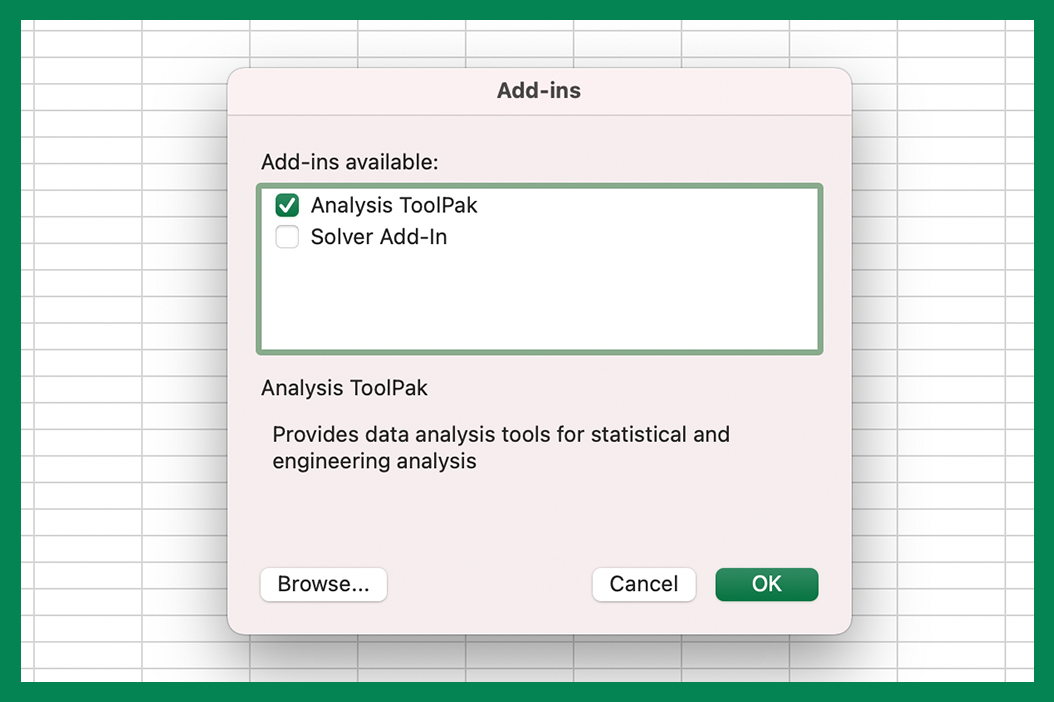 Analysis Toolpak