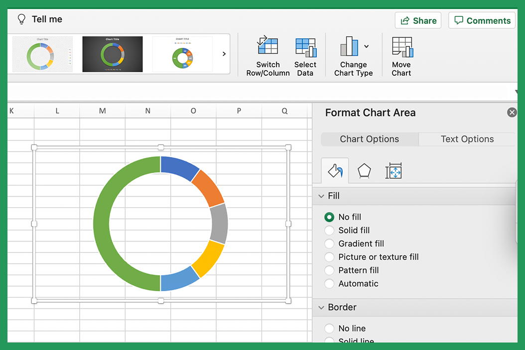 edit doughnut chart