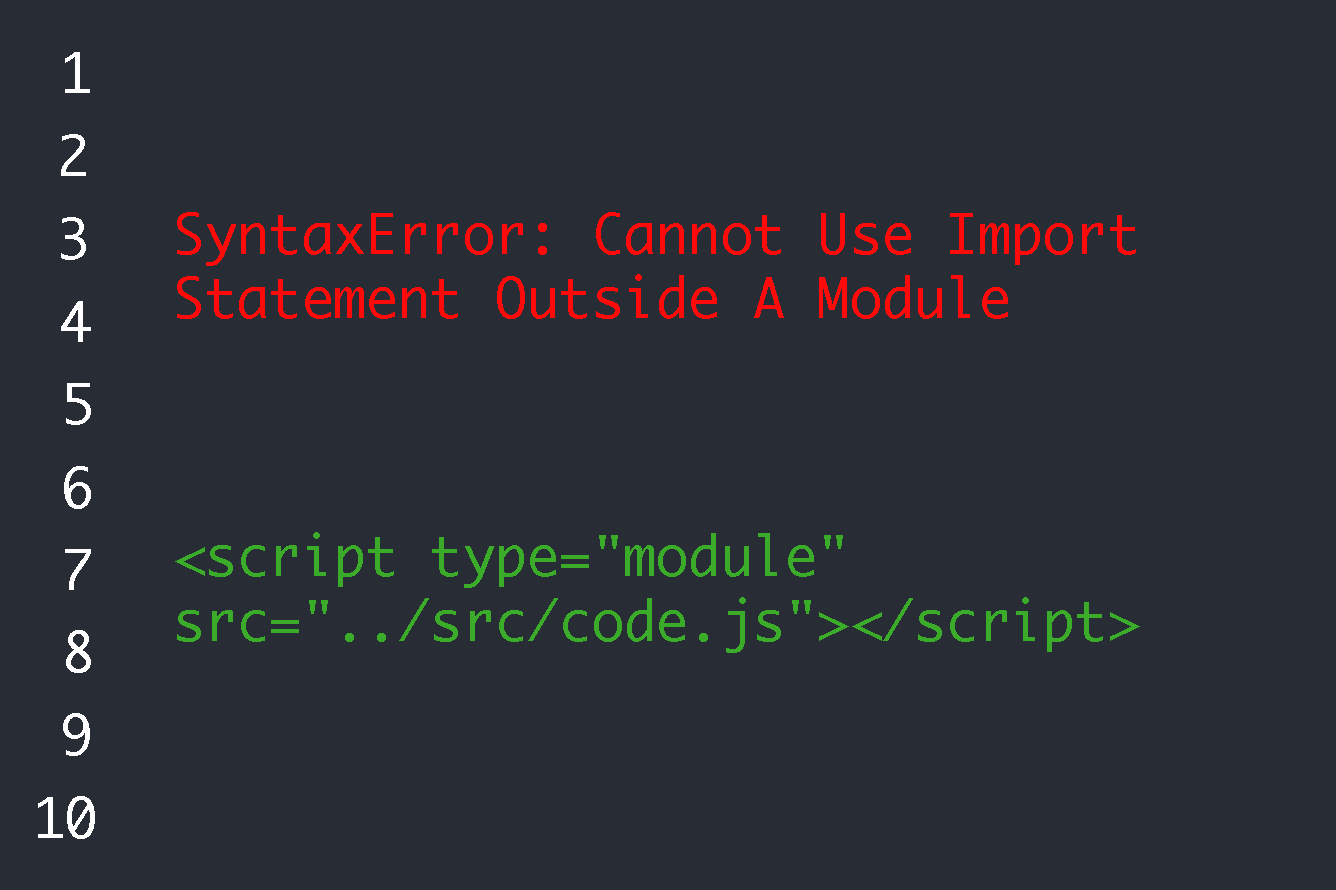 Cannot Use Import Statement Outside A Module (Solved)