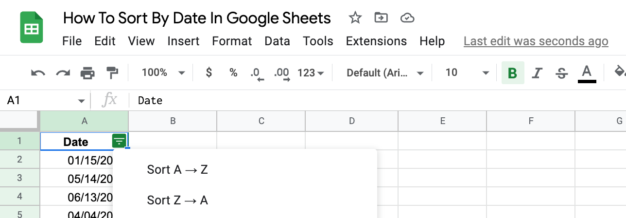 Using Filter to sort by date