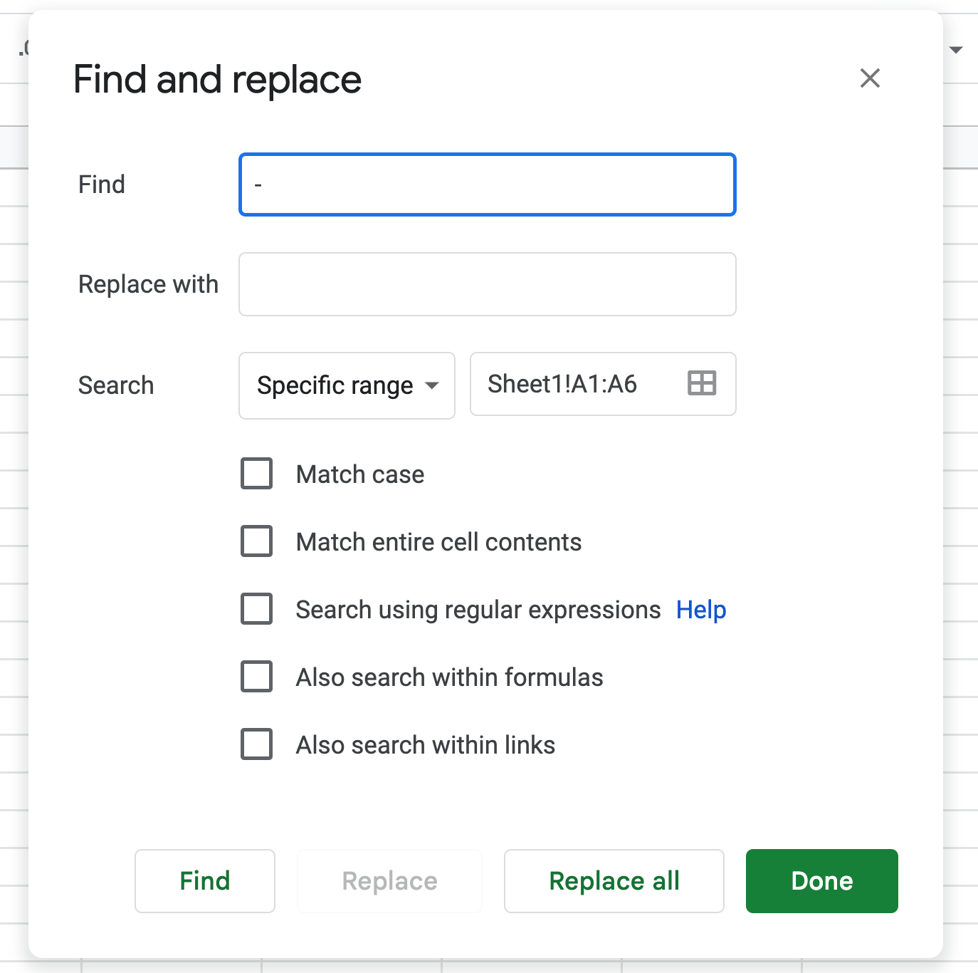 find and replace negative numbers