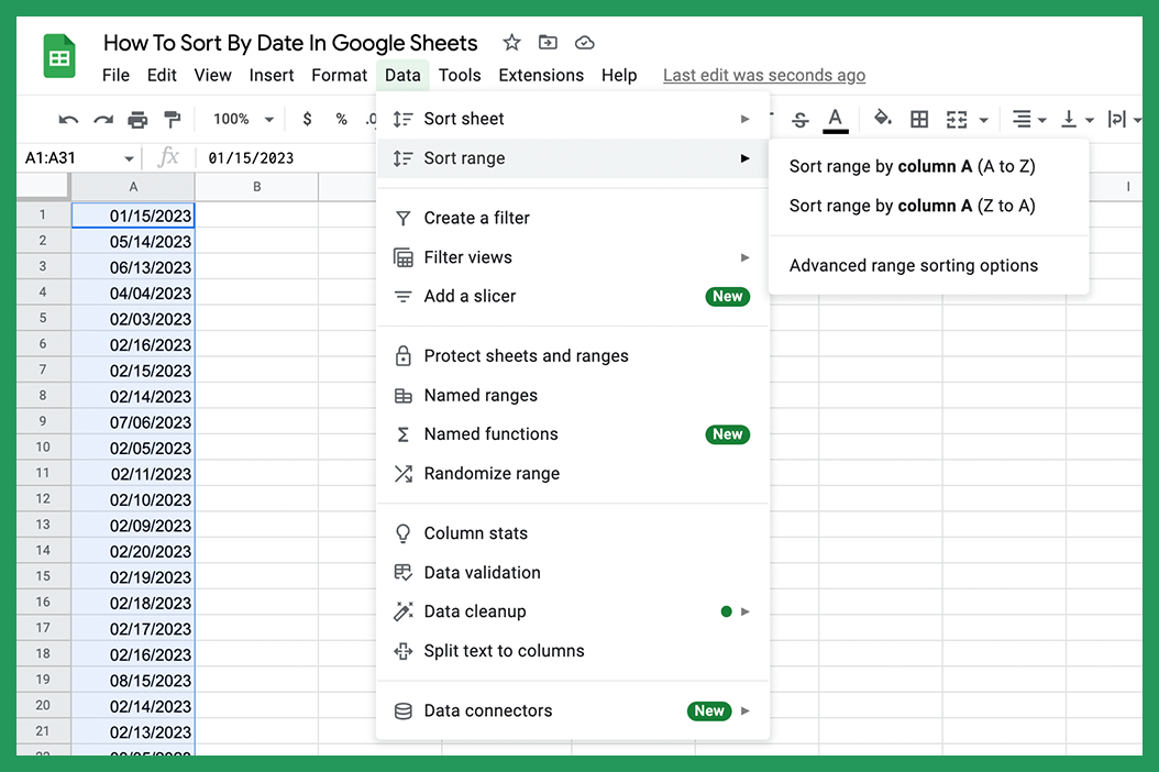 Sorting By Date Google Sheets