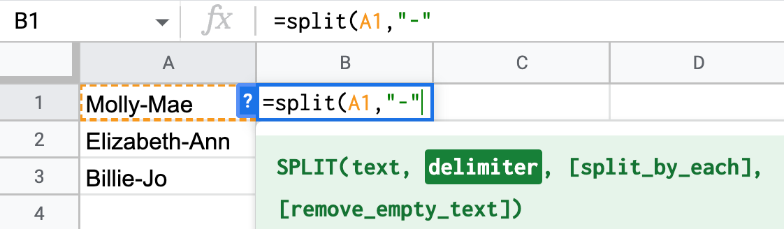 spliting names where they are hyphenated