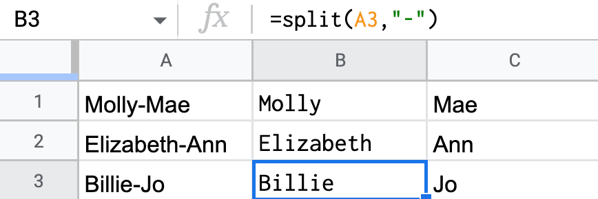 More examples of splitting hyphenated names