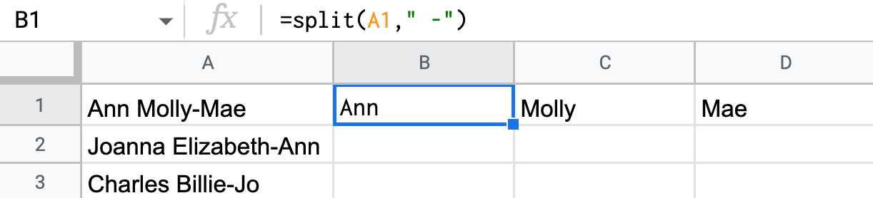 How To Split First And Last Names In Google Sheets