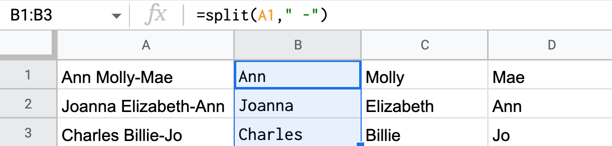 How To Split First And Last Names In Google Sheets