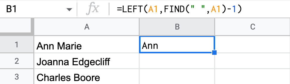 How To Split First And Last Names In Google Sheets