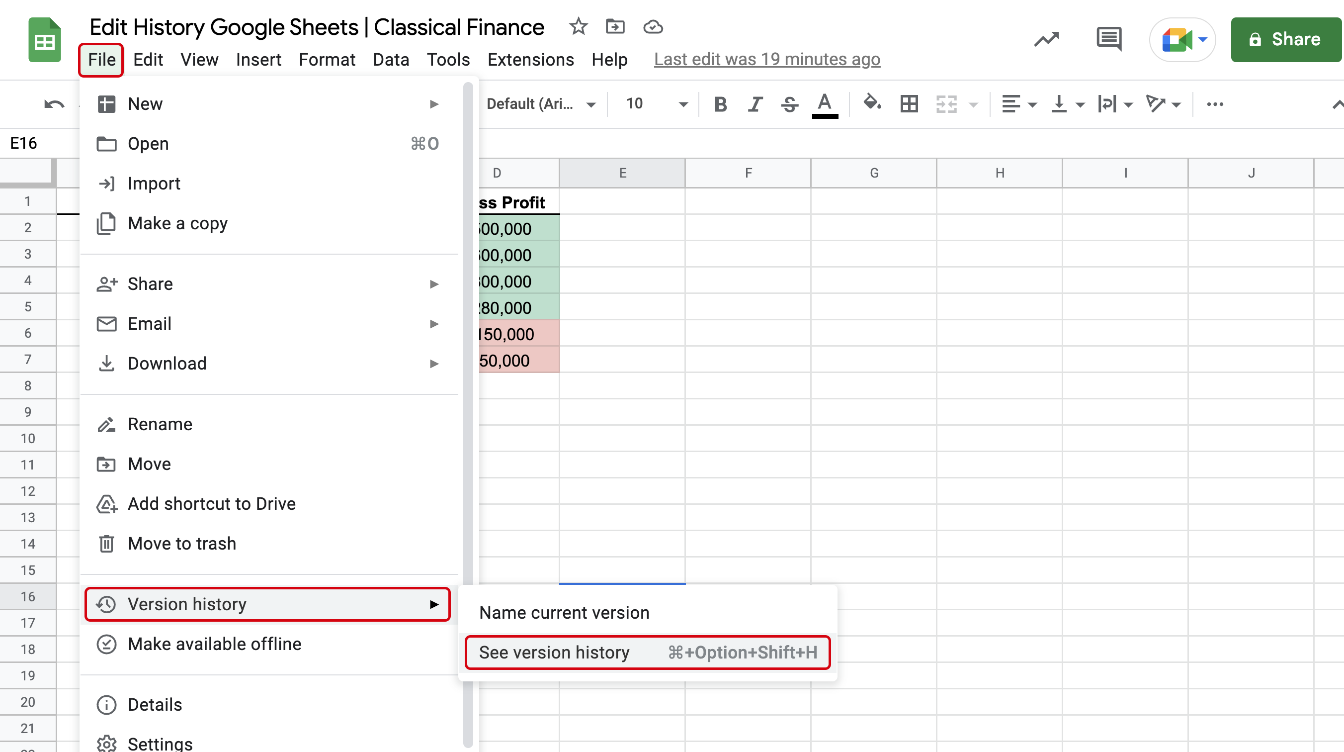 How To Find Edit History Google Sheets