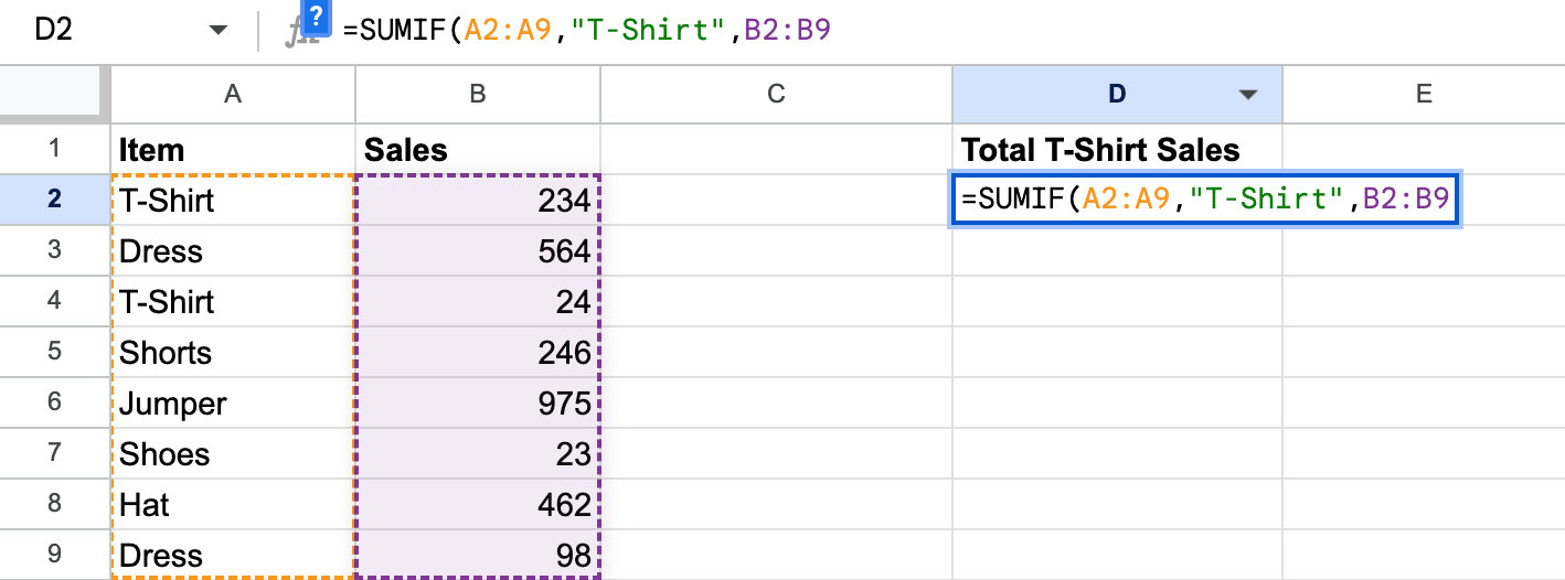 SUMIF Function in Google Sheets - The Ultimate Guide