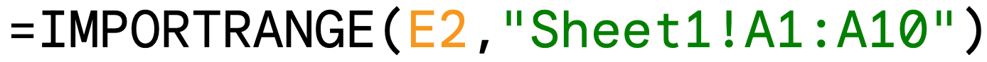 Showing filtered importrange formula