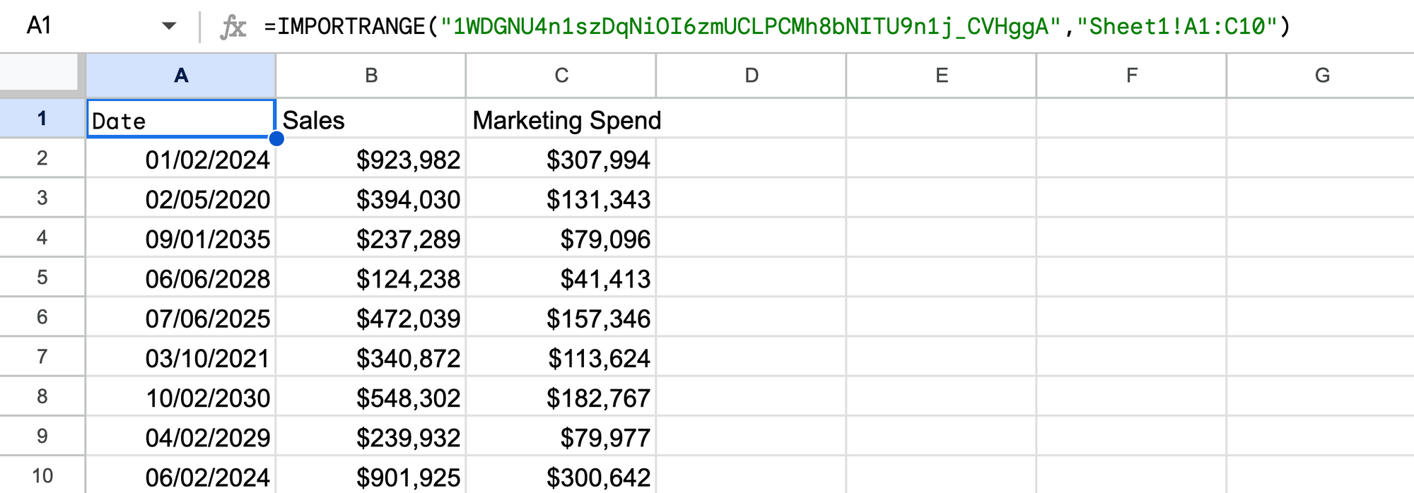 Google Sheets IMPORTRANGE Walkthrough