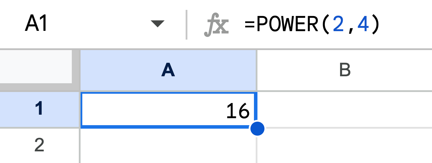 How To Use Exponents In Google Sheets