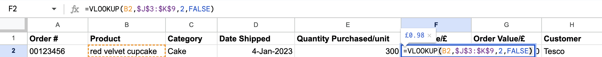 How To Use VLOOKUP In Google Sheets