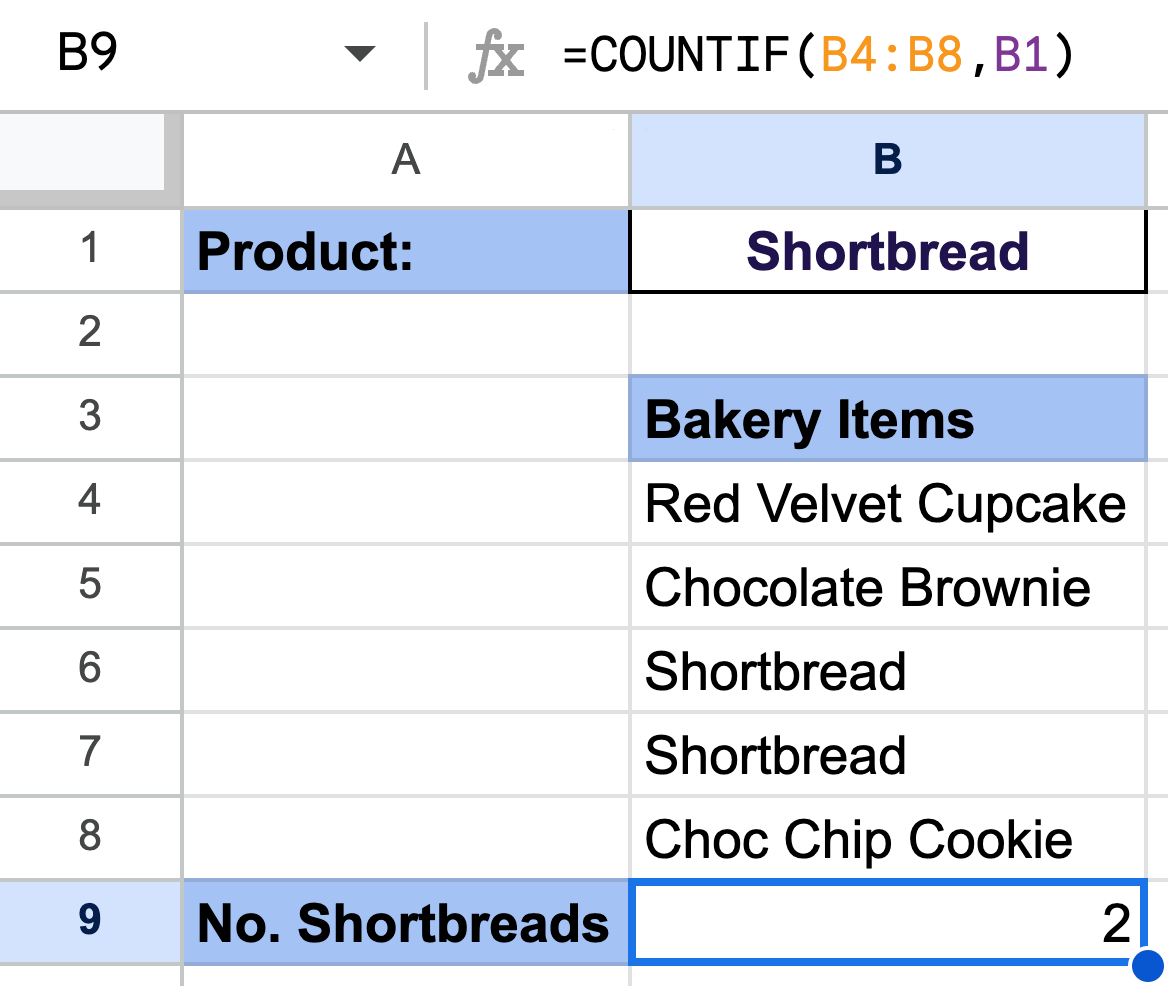 Count using if contains function