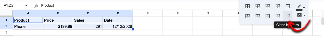 How To Quickly Remove Borders In Google Sheets