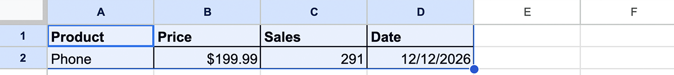 highlight the cells we want to remove borders from