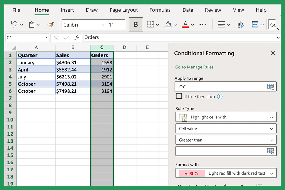 Conditional Formatting Examples Excel - Classical Finance