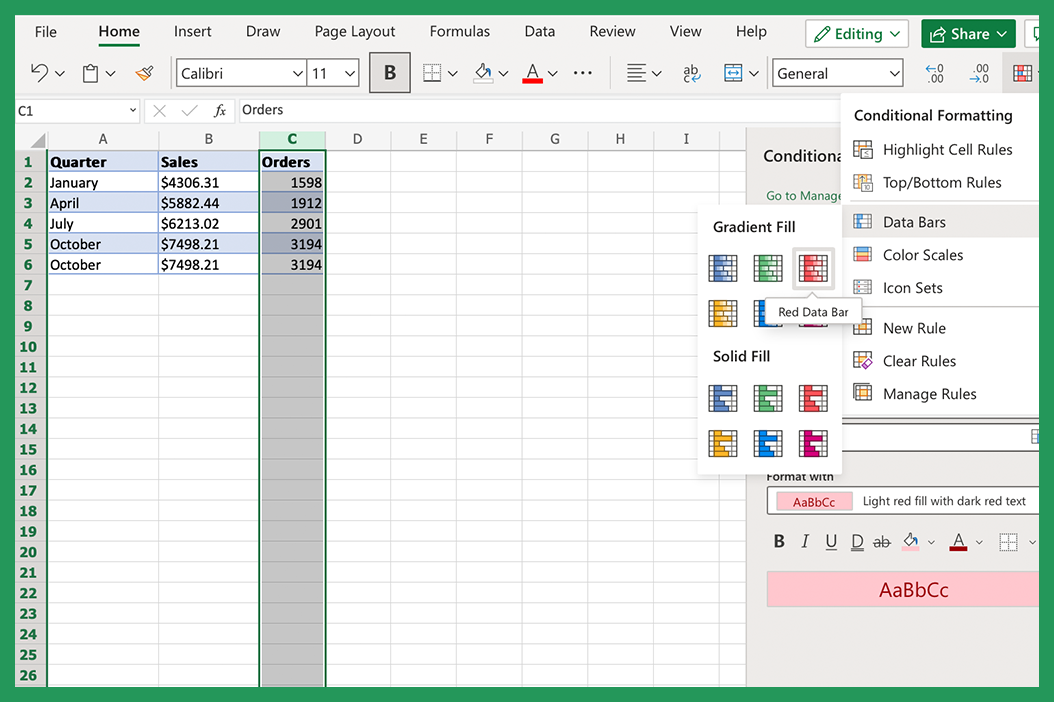 Conditional Formatting Examples Excel - Classical Finance