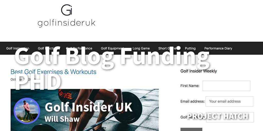 How I Built A Golf Website That Now Funds My PHD On Motor Control
