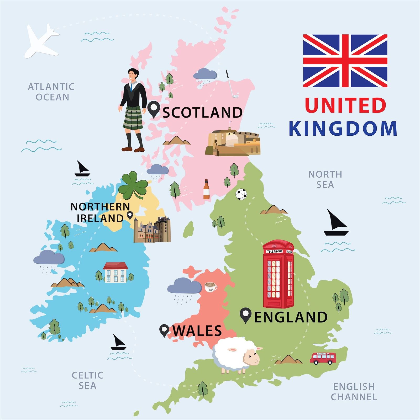 United Kingdom Capital Map