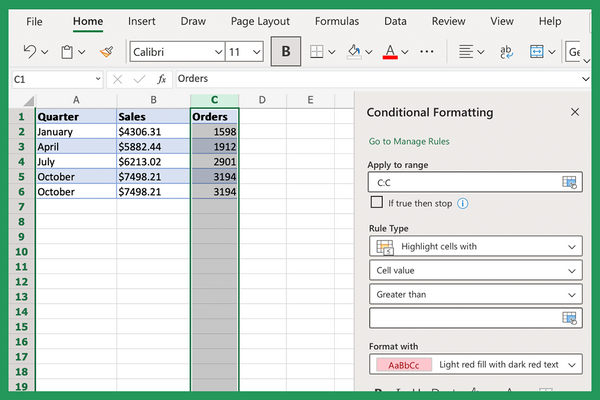 Conditional Formatting Examples Excel - Classical Finance